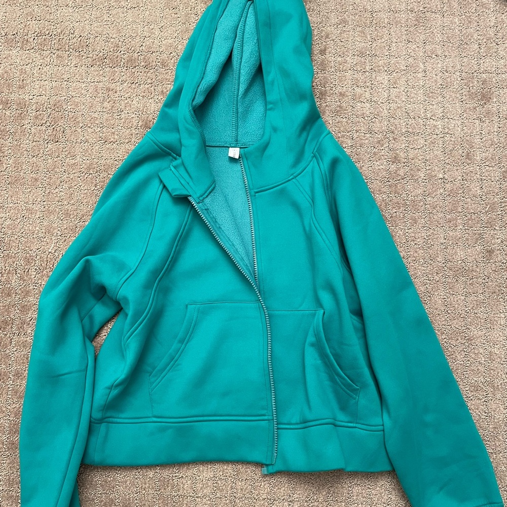 Scuba cropped zip up dupe